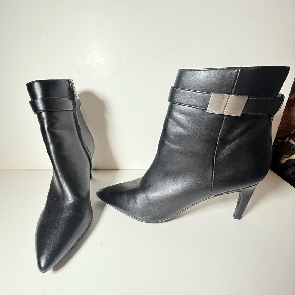Calvin Klein Black Heeled Boots